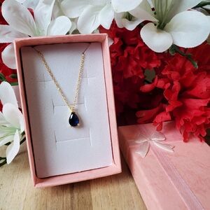 Birthstone Necklace September Blue Sapphire